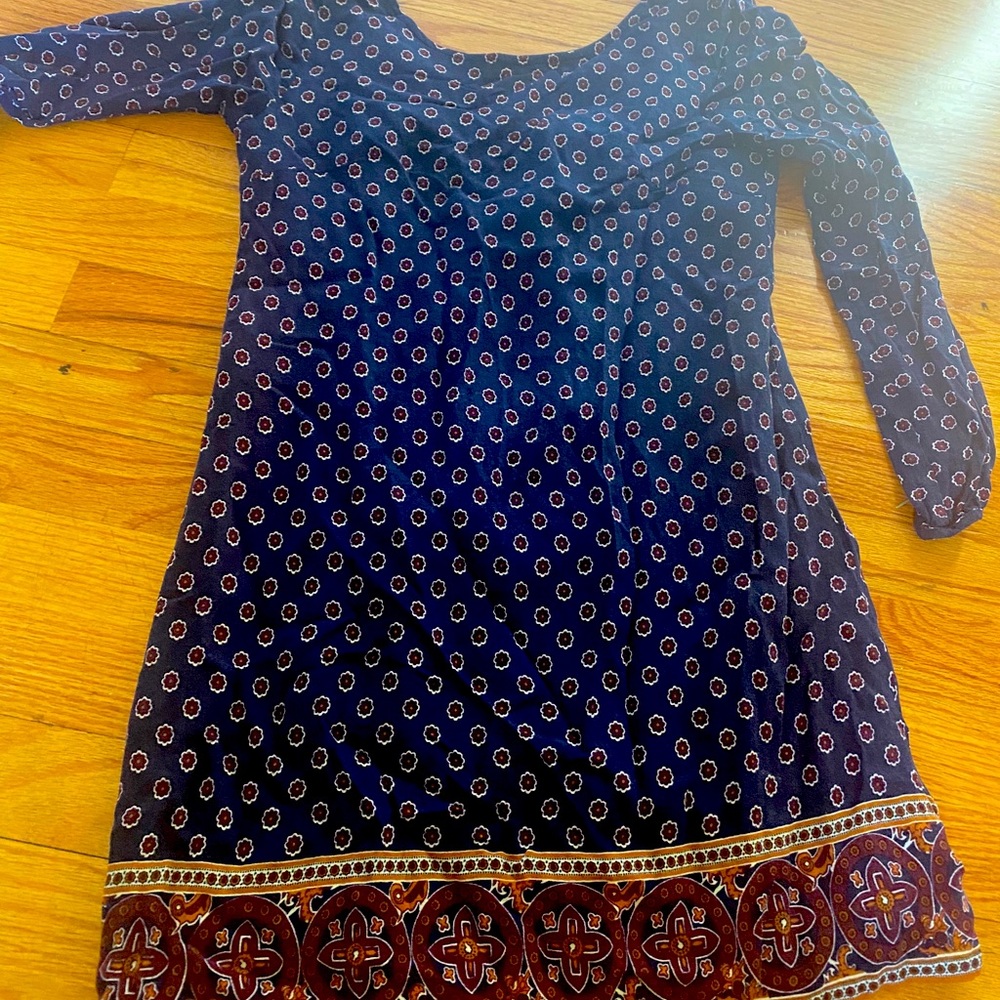 Printed 3/4 sleeve dress